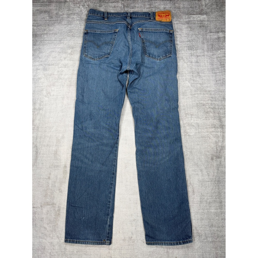Levis Western Fit Jeans Mens 34x36 Blue Straight Leg Denim Rugged Cowboy